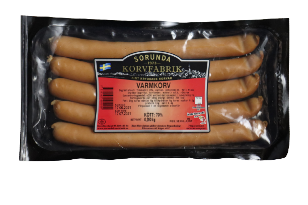 Varmkorv | Sorunda Korvfabrik